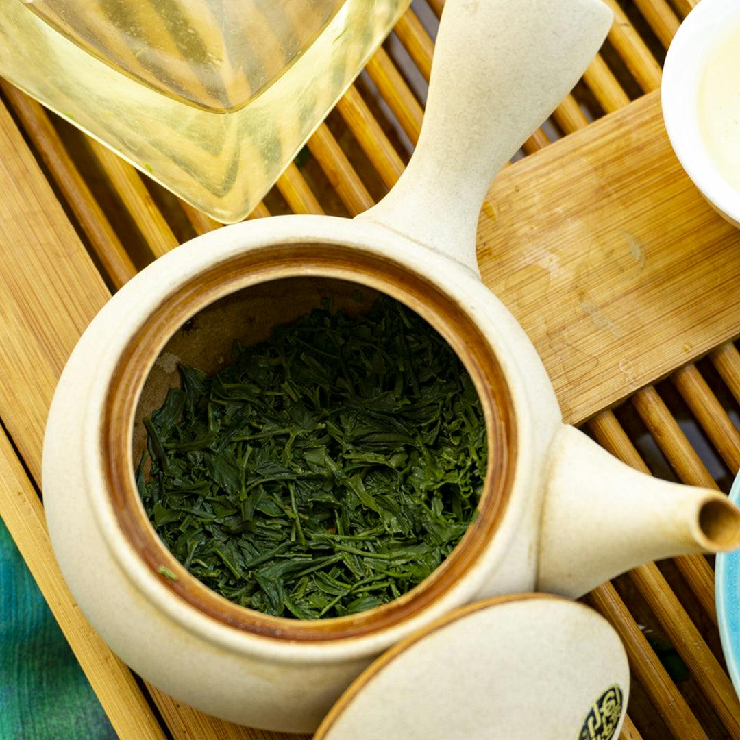Preparazione tè verde giapponese Gyokuro