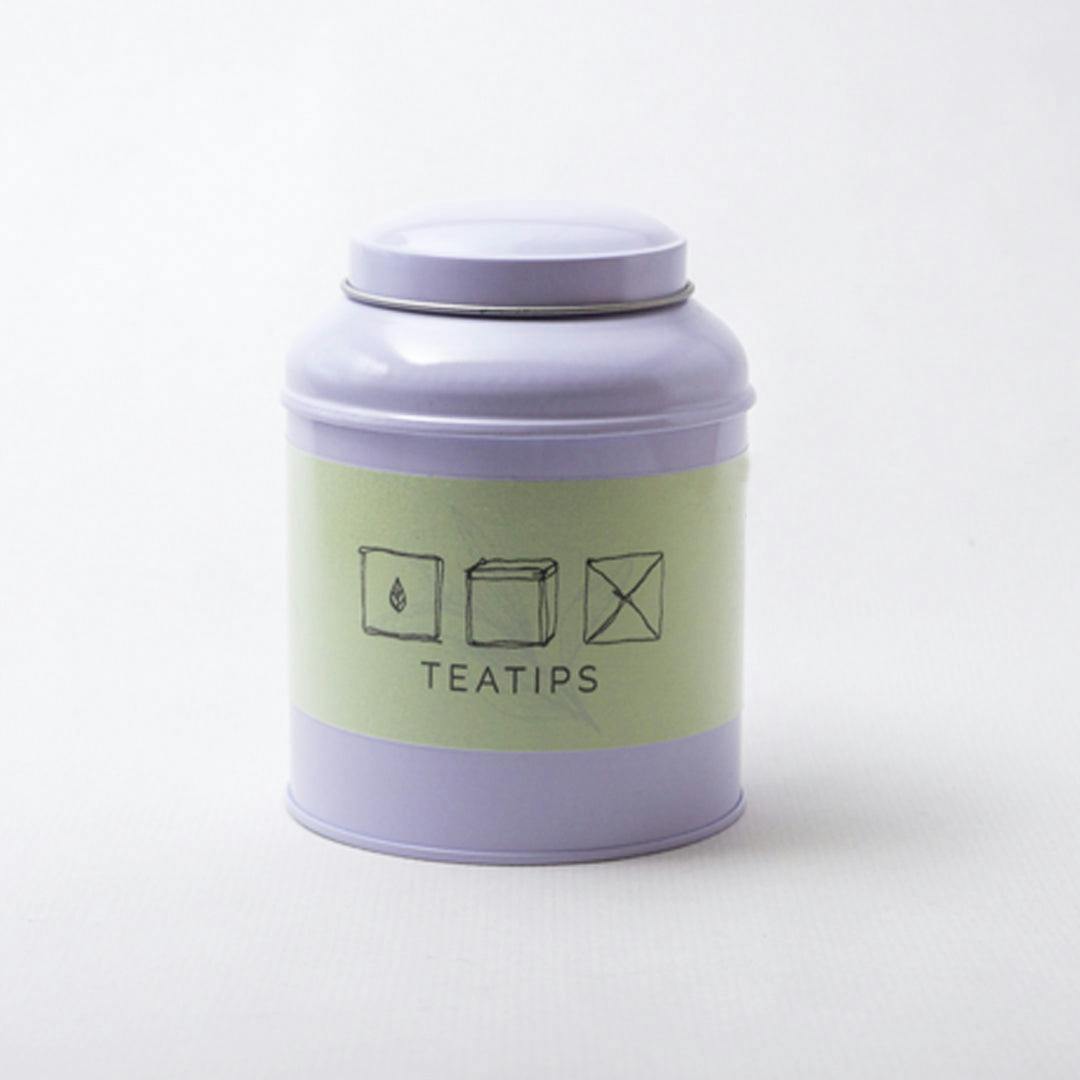 Barattolo per foglie di tè color lilla personalizzato