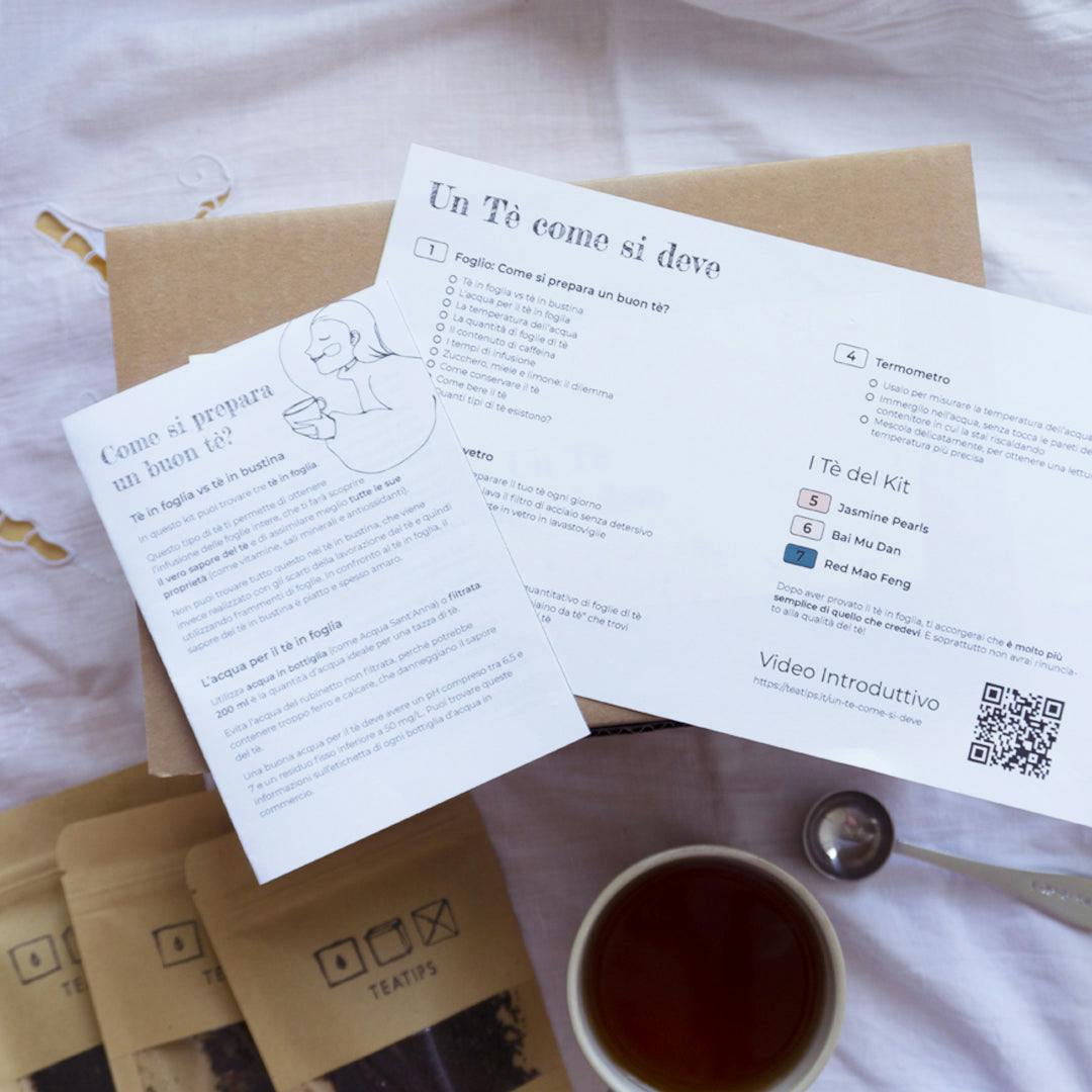Partecipa al corso online e ricevi il kit per la preparazione di una buona tazza di tè